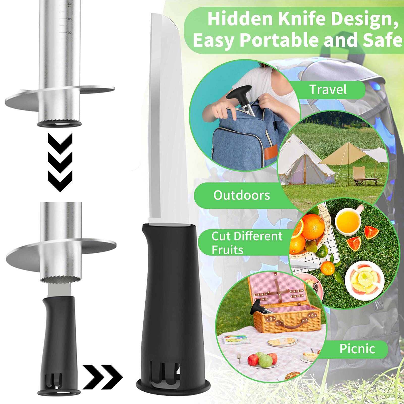 Newness Pineapple Corer drill compatibility with hex head shown