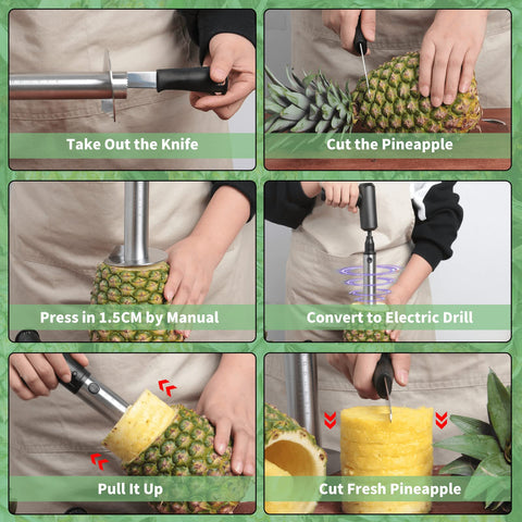 Newness Pineapple Corer peeling mechanism in action for even slices