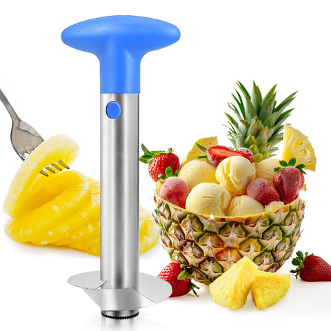 Newness Pineapple Corer with upgraded blade for fast peeling, coring, and slicing.