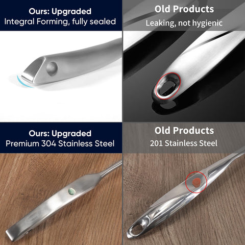 Newness Skimmer Slotted Spoon vacuum handle provides cool, comfortable grip.