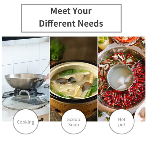 Newness Soup Ladle deep rounded bowl for controlled scooping.