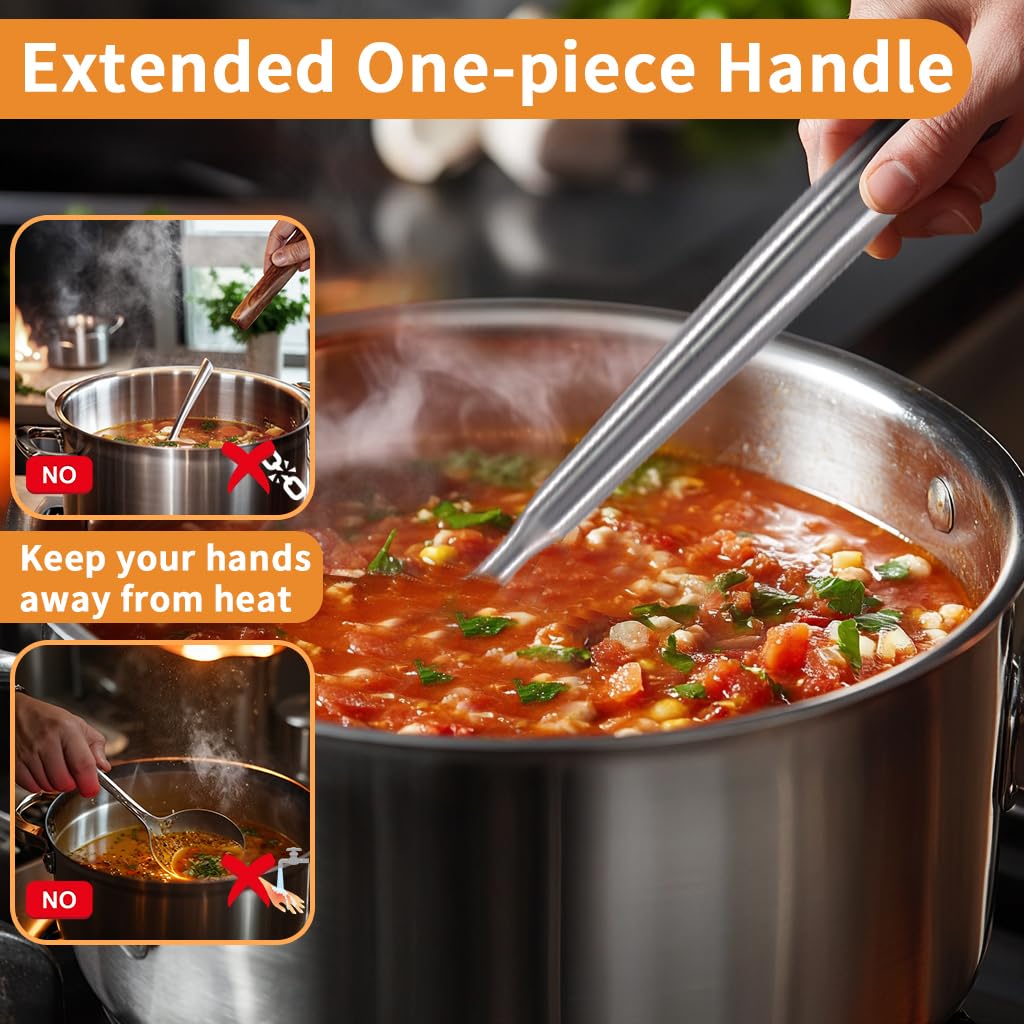 Newness 13.7-inch ladle versatile for serving broths, sauces, and punches
