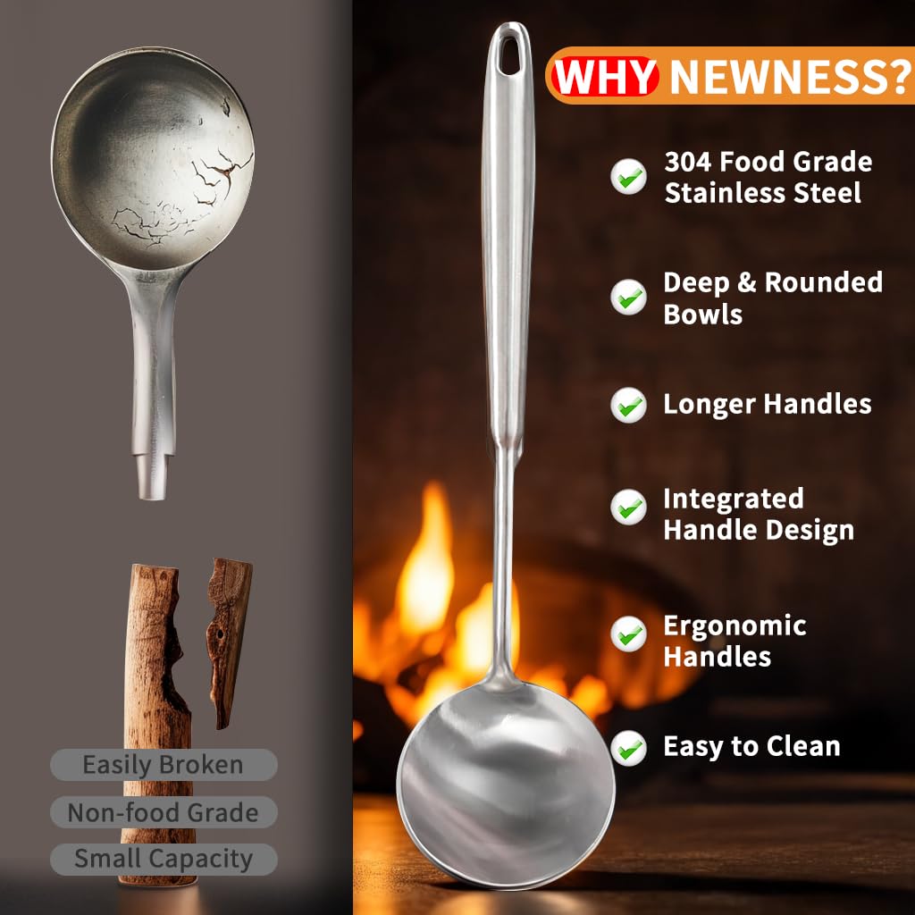 Newness rustproof stainless steel ladle designed for longevity