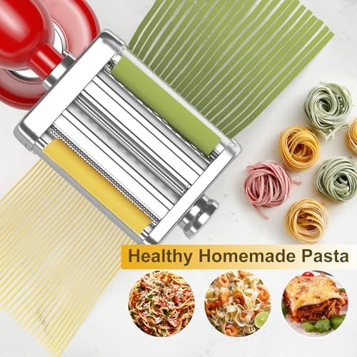 NEWSETS 3in1 spaghetti-cutter produces neat strands quickly with KitchenAid