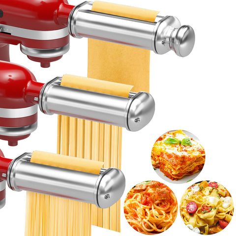 NEWSETS pasta sheet roller attachment creates smooth sheets for homemade lasagna and pasta.