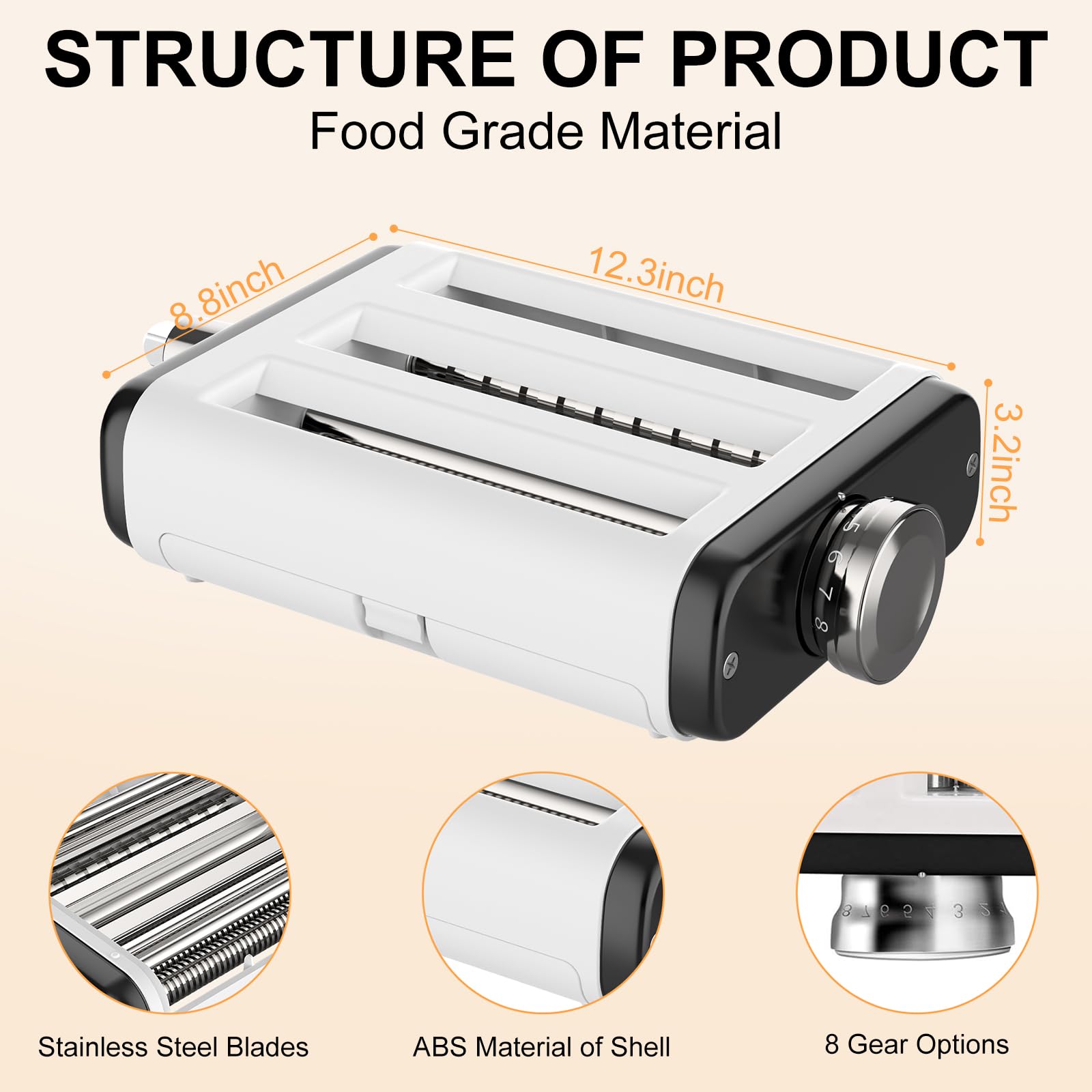 NEWSETS stainless steel gears inside ensure reliable cutting