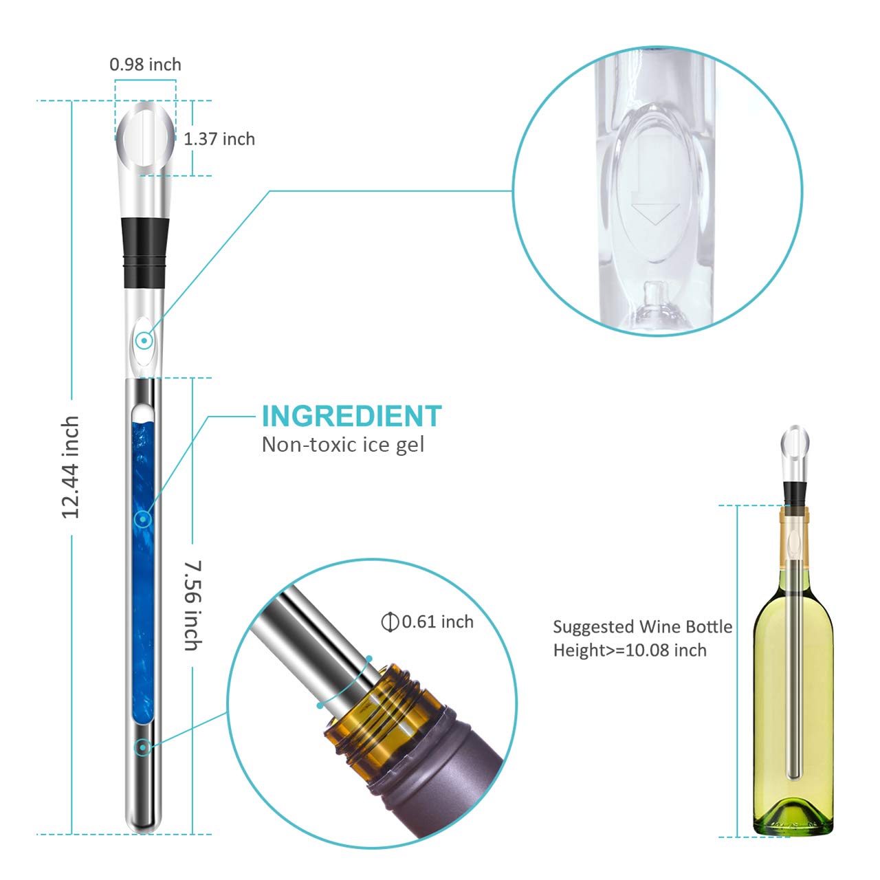 Newward drip-free pour spout prevents spills during serving