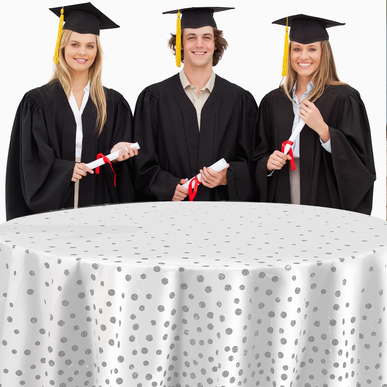 Newwiee disposable-round-tablecloth-3pack simplifies event setup and post-party cleanup