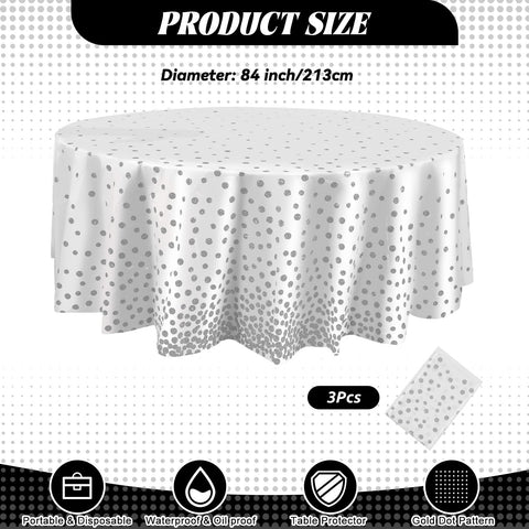 Newwiee round-tablecloth-dots detail brings sophistication to party setups