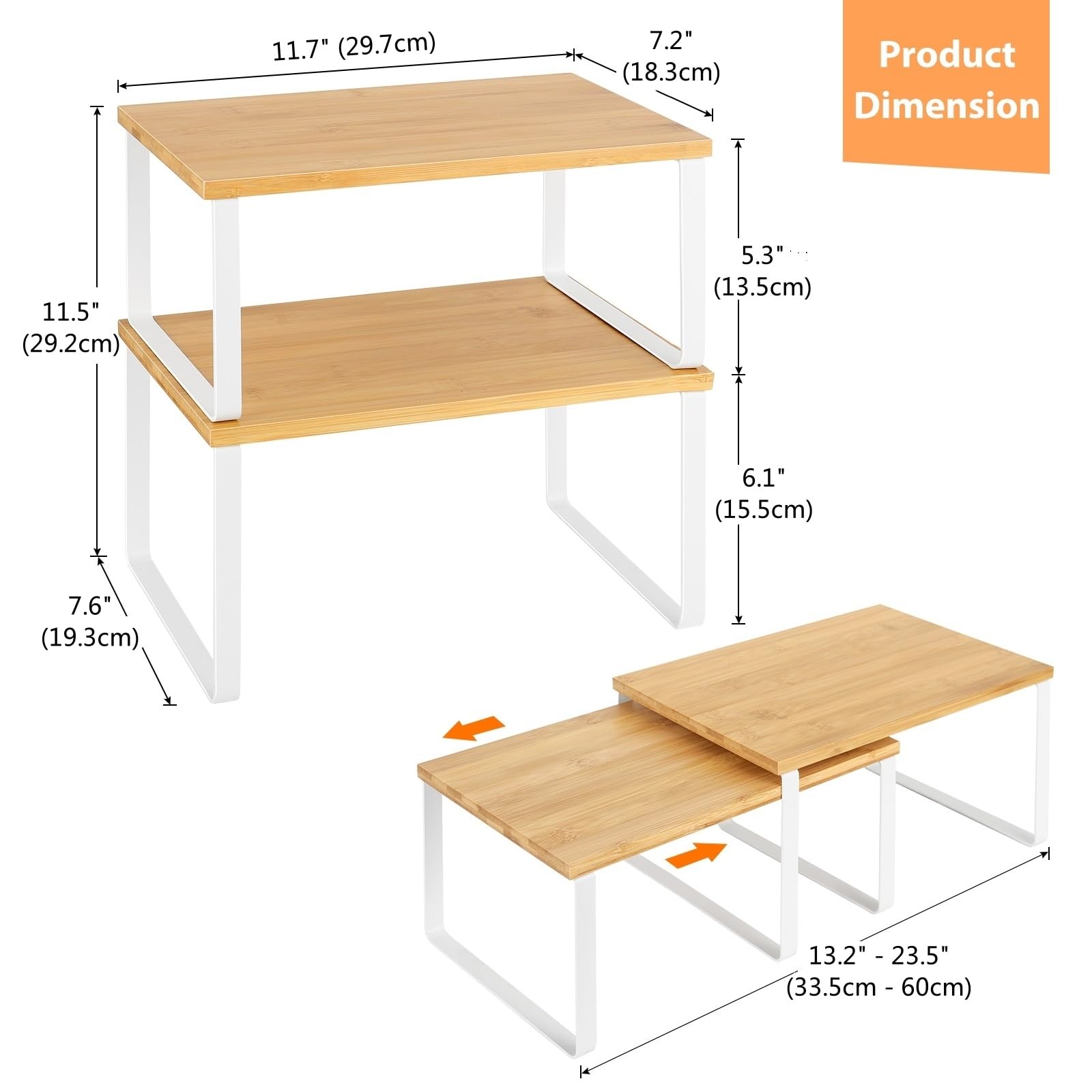 NEX bamboo and metal construction highlights sturdy materials for daily use