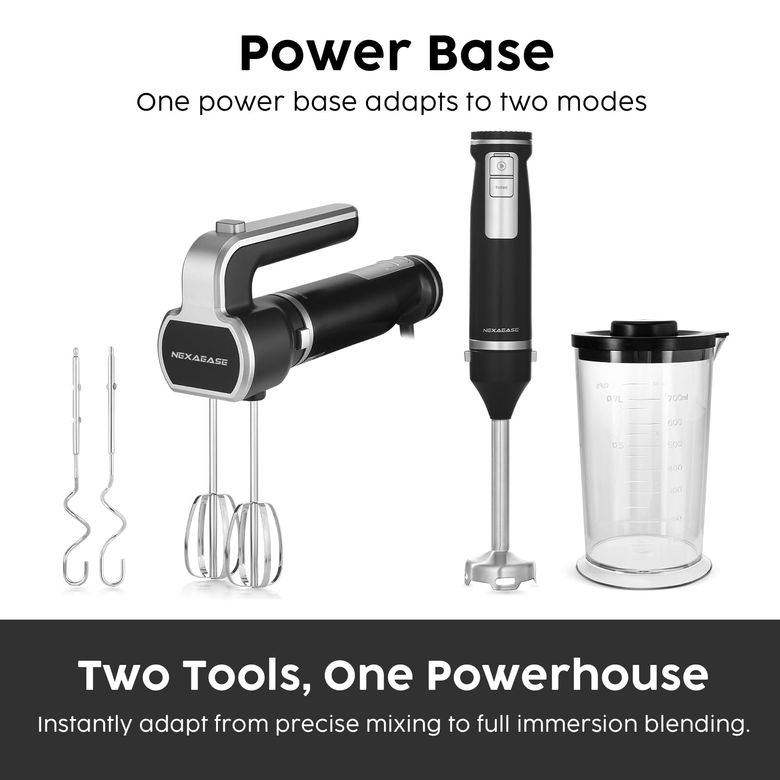 NexaEase 600W motor base delivers steady power for smooth blends