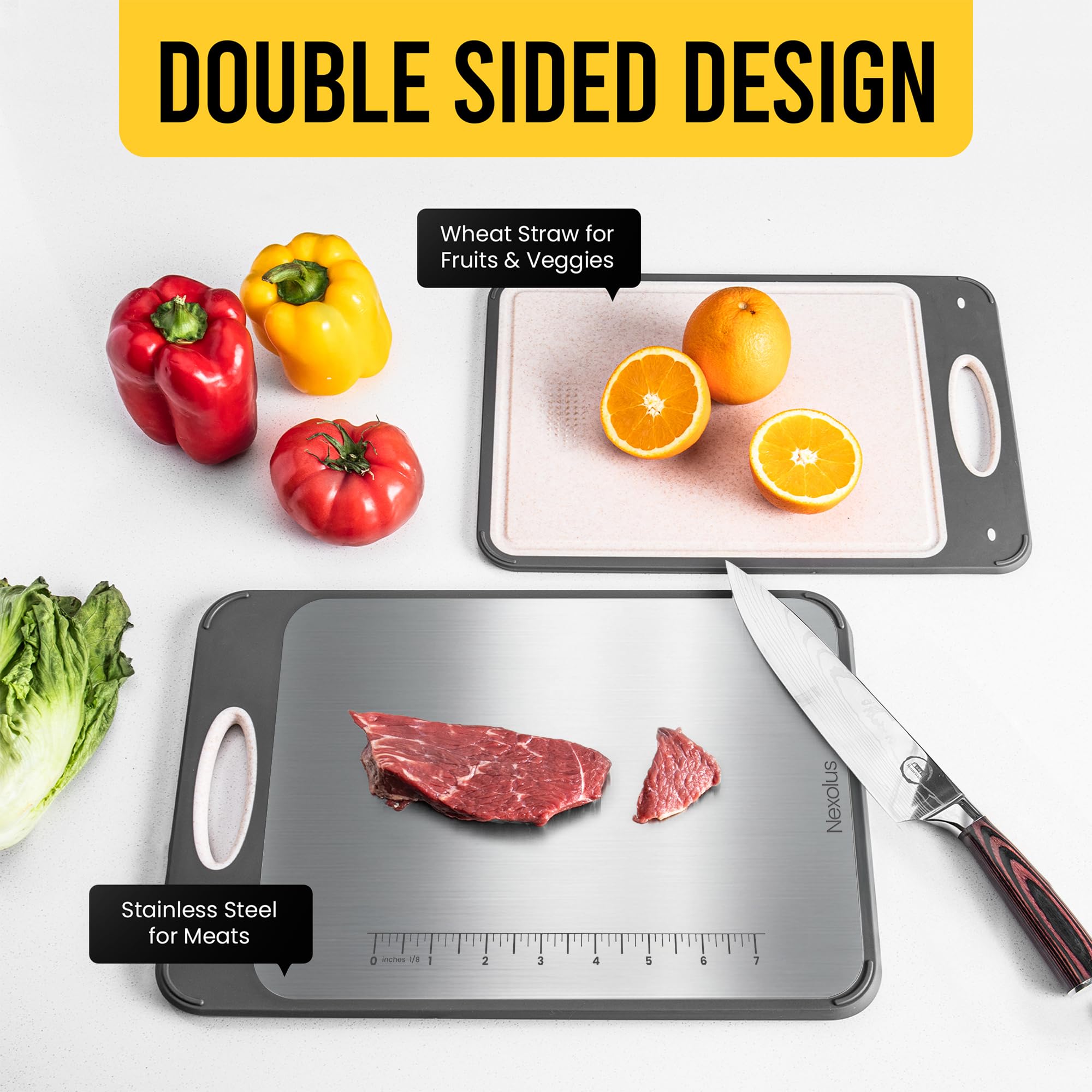 Nexolus built-in measurement scale enables precise ingredient portions