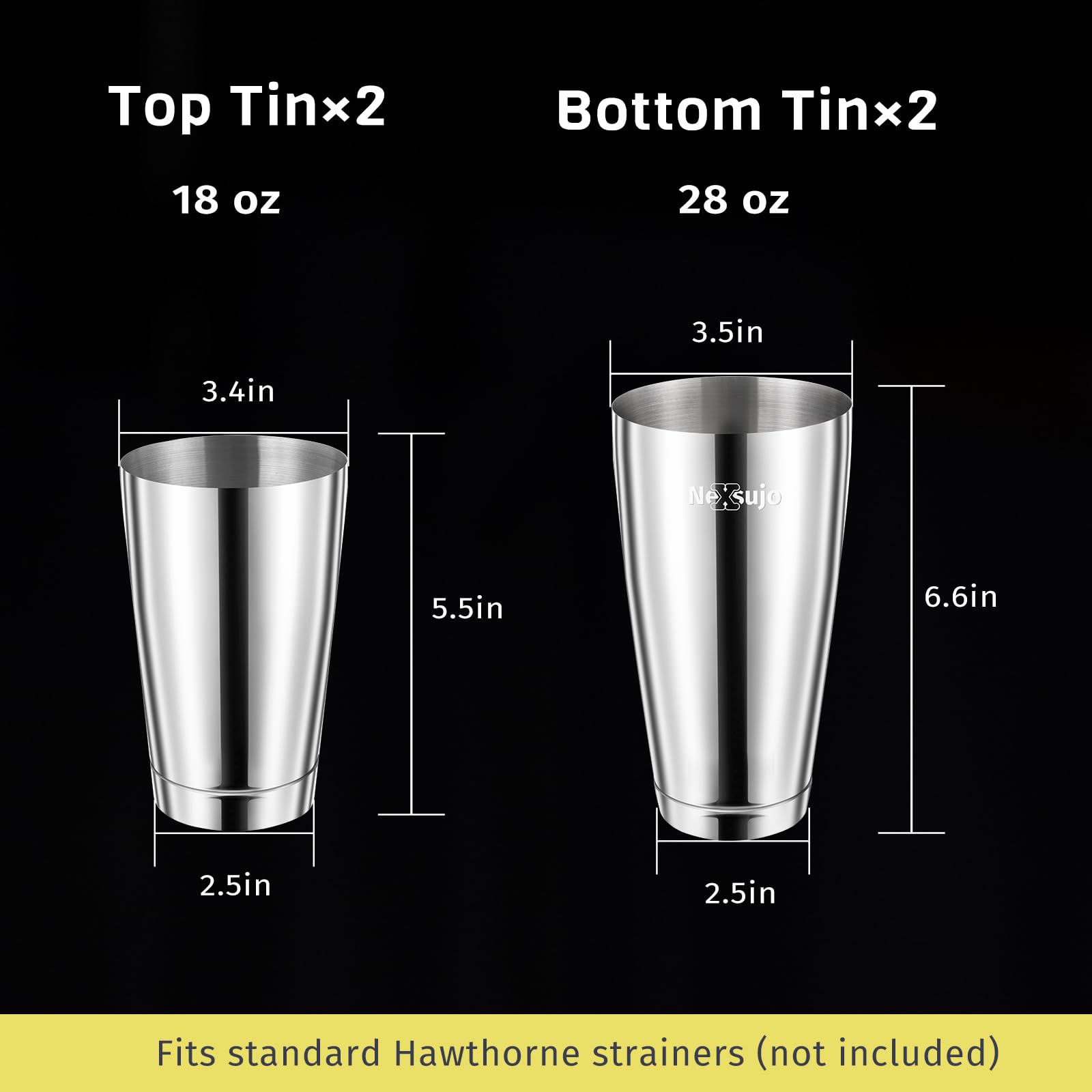 Nexsujo shaker made from 304 stainless steel resists rust