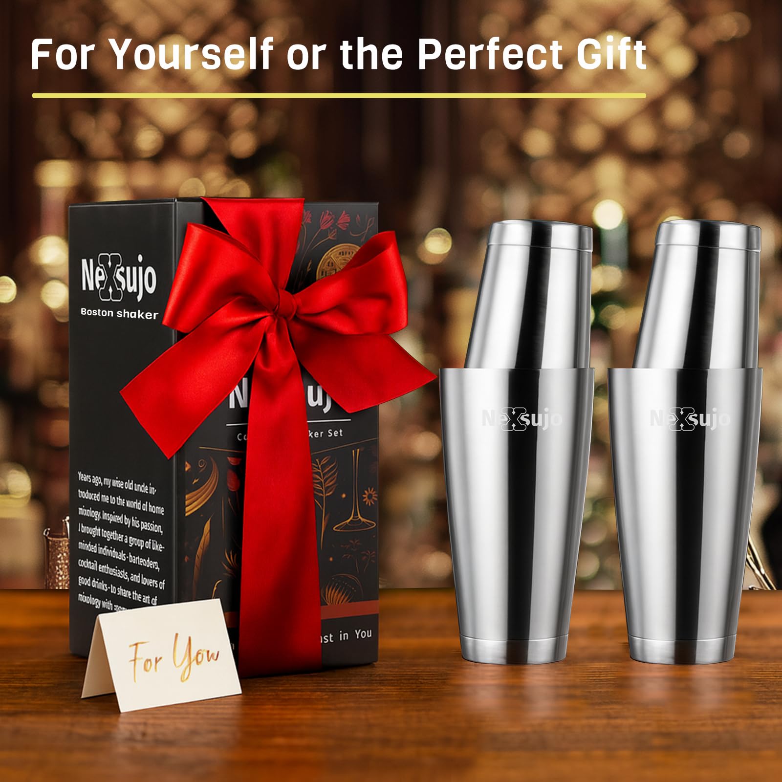 Nexsujo shaker great for home mixology and entertaining