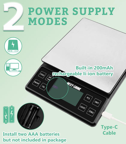 NEXT-SHINE includes 50 g calibration weights for quick calibration.