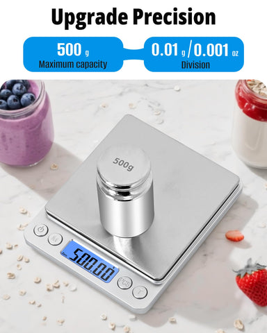 NEXT-SHINE tare function zeroes weight quickly during prep.