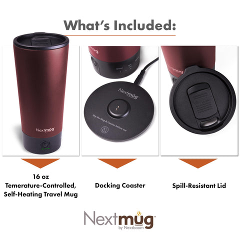 Nextmug Go 16oz capacity during use fits in cup holders