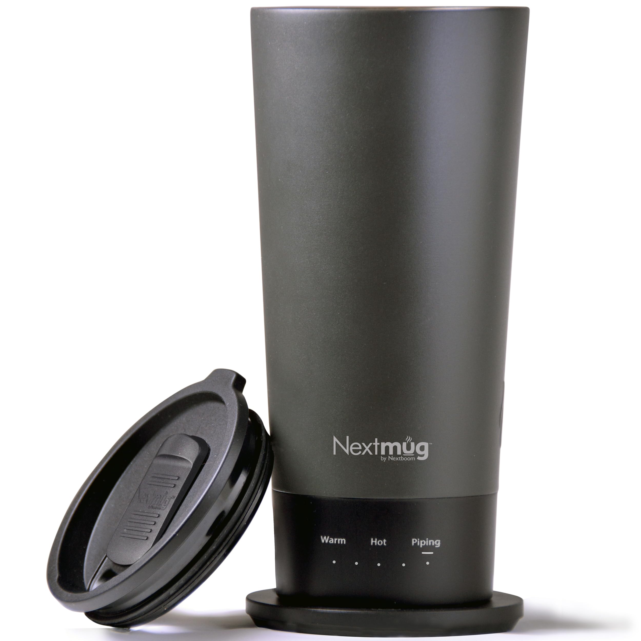 Nextmug Go graphite lid closed for travel