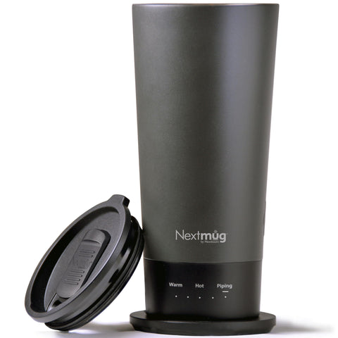 Nextmug Go graphite lid closed for travel