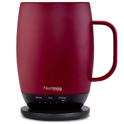 Nextmug Plus Burgundy 18 oz full mug ready for daily use