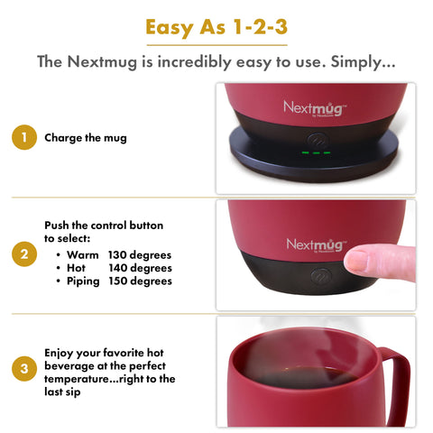 Nextmug spill-resistant-lid secures hot beverages during commutes