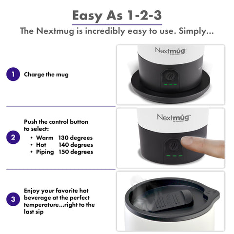 Nextmug Ultra no-spill travel lid helps mess-free commutes.