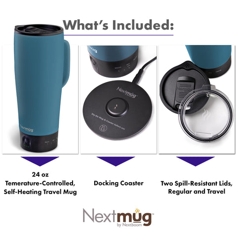 Nextmug Ultra with Spill-Resistant Everyday Lid for daily desk use.