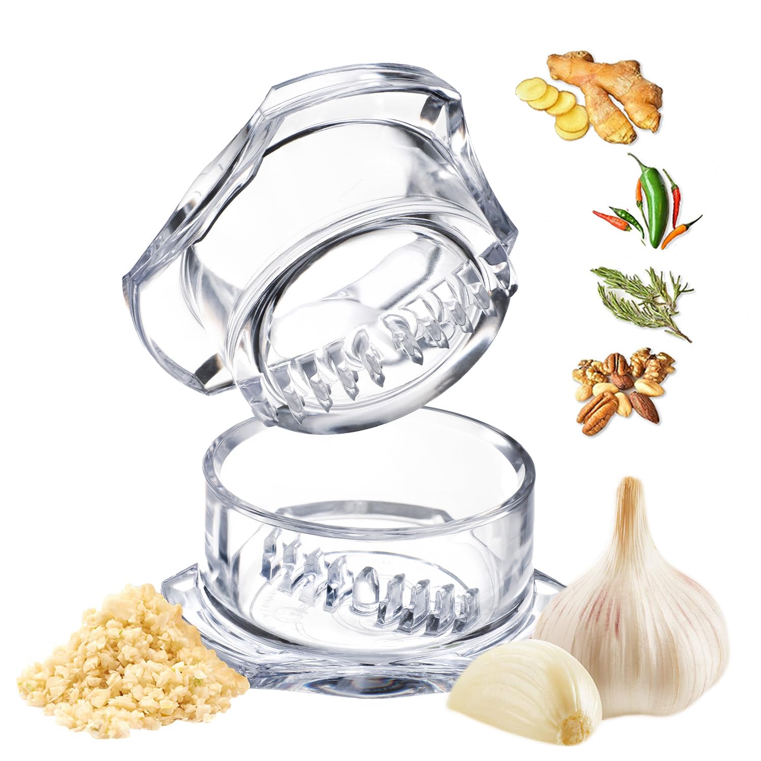NexTrend Garlic Twister 4th Gen in action as garlic press and mincer for fast prep.