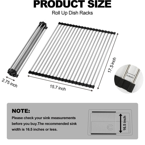NEZUIBAN black finish drying rack blends with modern kitchens while drying dishes.