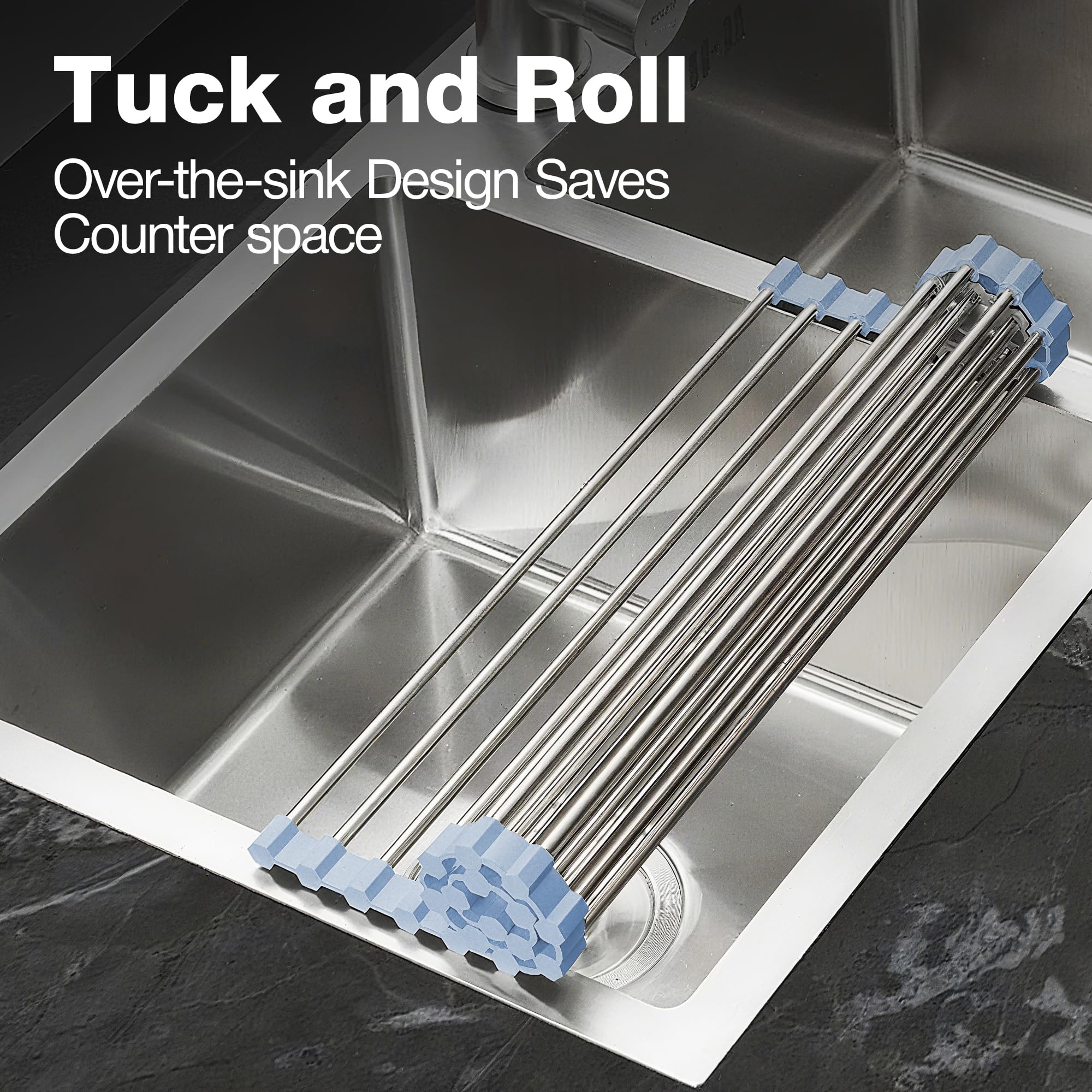 NEZUIBAN drying rack with silicone-coated rods for smooth drainage