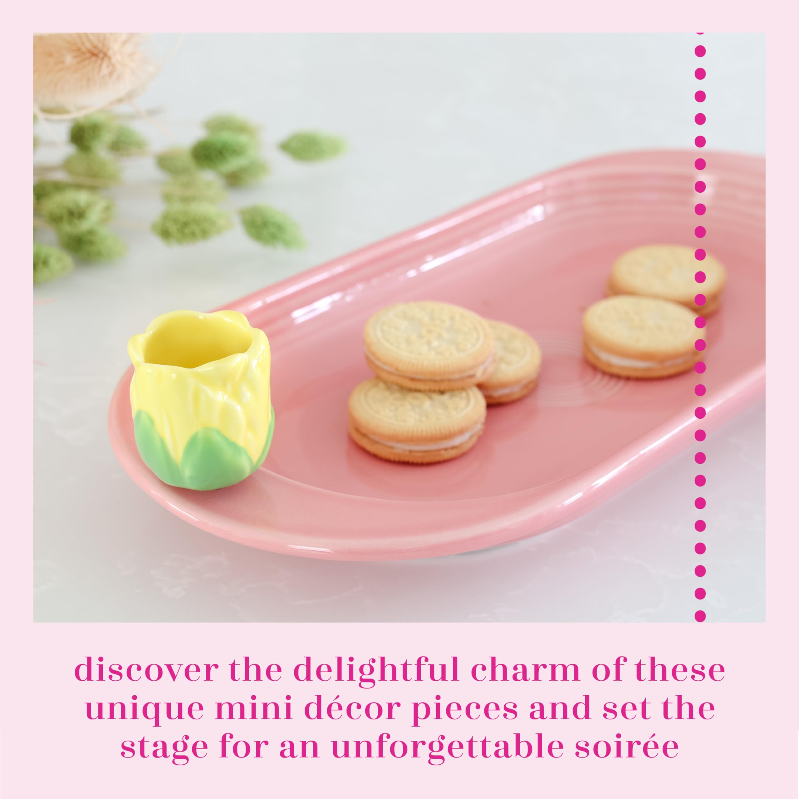 Tiptoe Thru Em mini by Nora Fleming adds playful color to gatherings