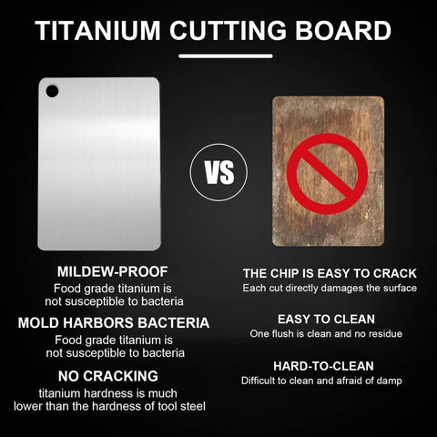 NGWDBA Katuchef titanium cutting board easy-clean surface resists liquids and odors