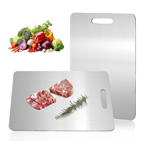 NGWDBA Katuchef titanium cutting board top view shows corrosion-resistant surface for daily use