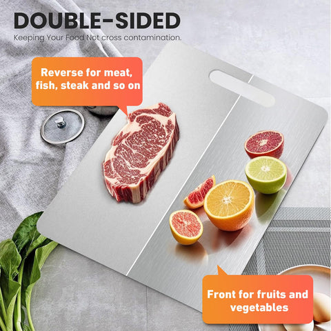NGWDBA Tavano titanium cutting board blue film peeled, clean and ready for use