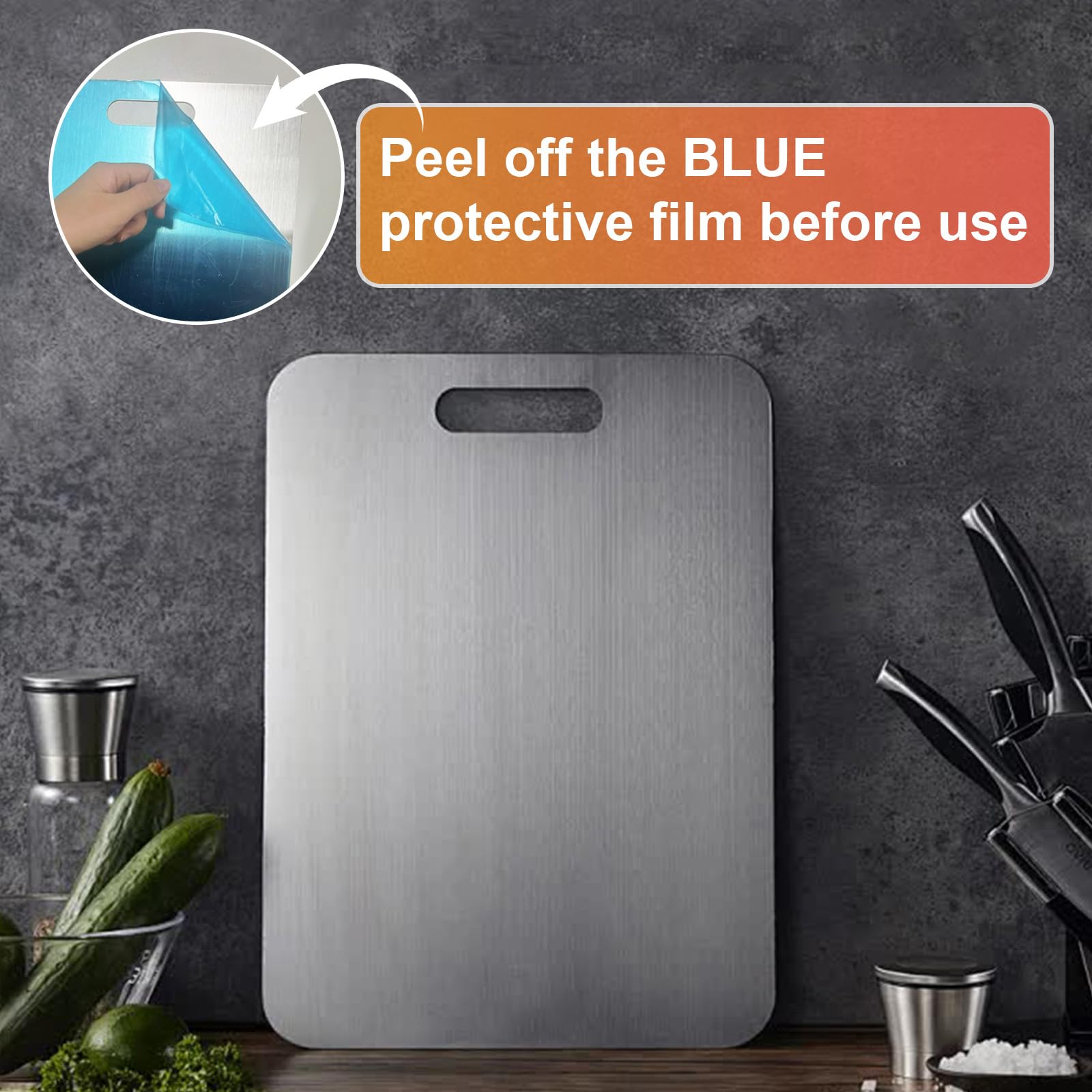 NGWDBA Tavano titanium cutting board smooth surface for seamless knife work