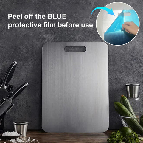 NGWDBA titanium cutting board blade-friendly surface protects knives