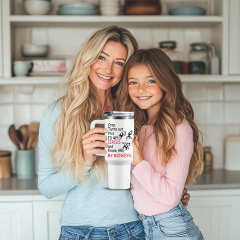 NIAXAUYT Circus Tumbler cleaned with brush, easy maintenance.