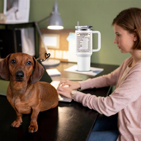 NIAXAUYT dachshund dog facts cup for fans and collectors.