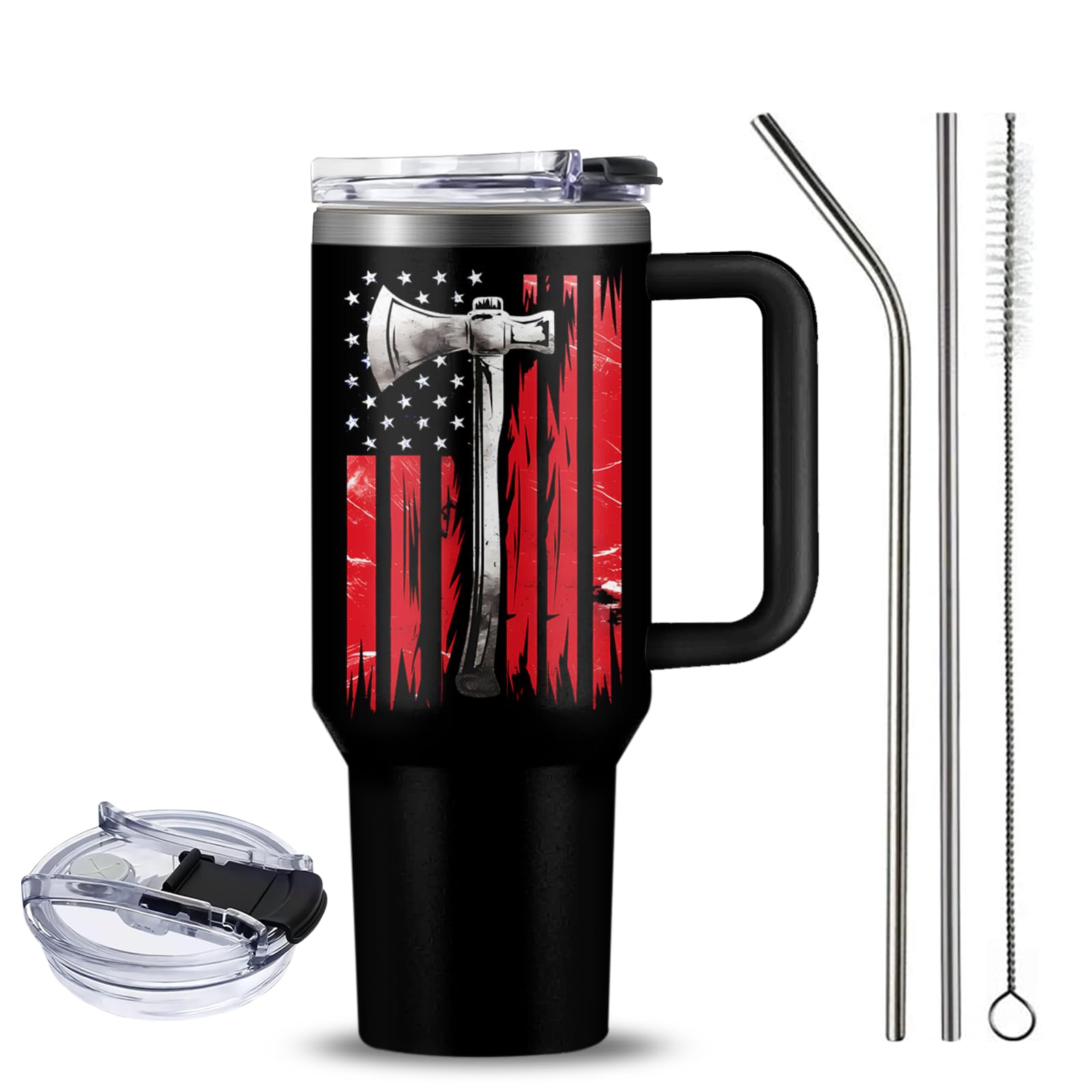 NIAXAUYT double-wall insulated mug, sweat-proof exterior keeps hands dry.