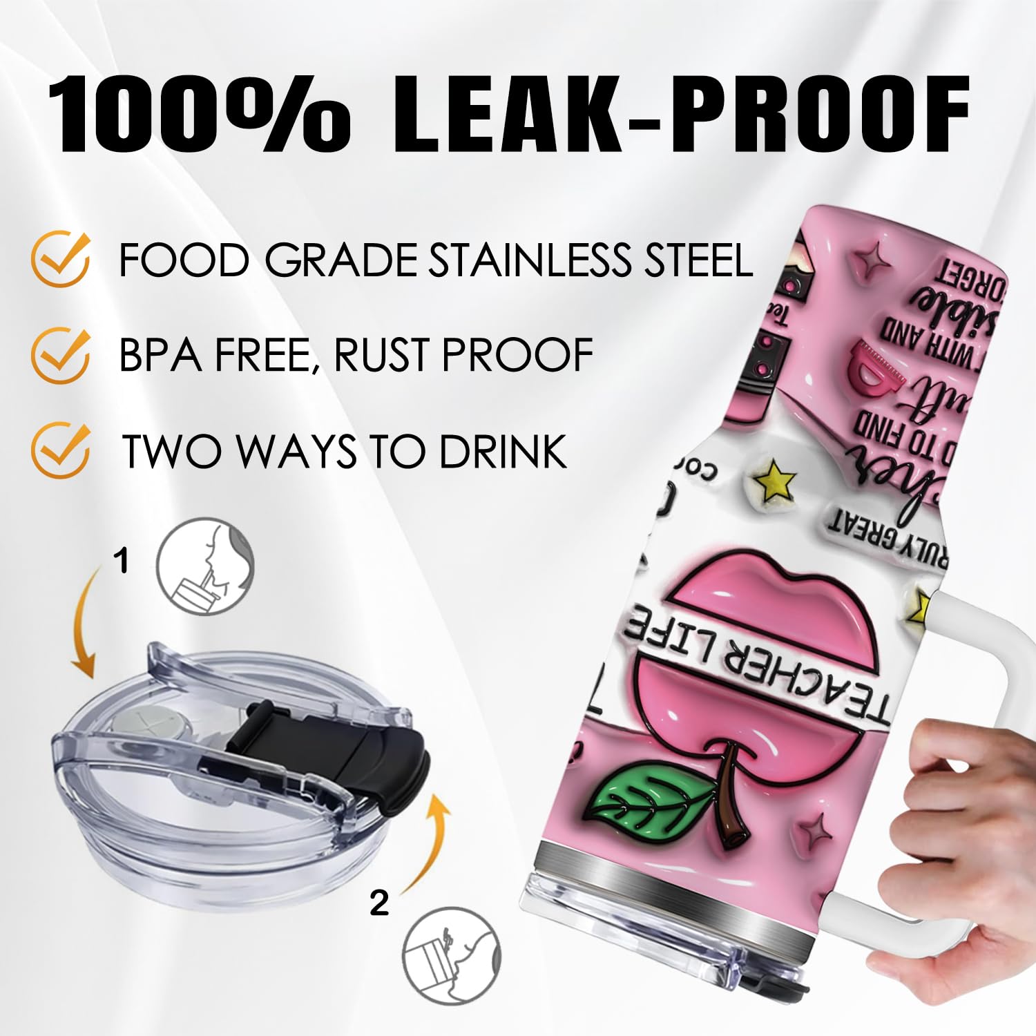 NIAXAUYT double-wall vacuum insulation preserves heat and cold for hours.