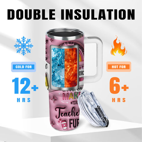 NIAXAUYT Teacher Life tumbler shown as a thoughtful gift choice.