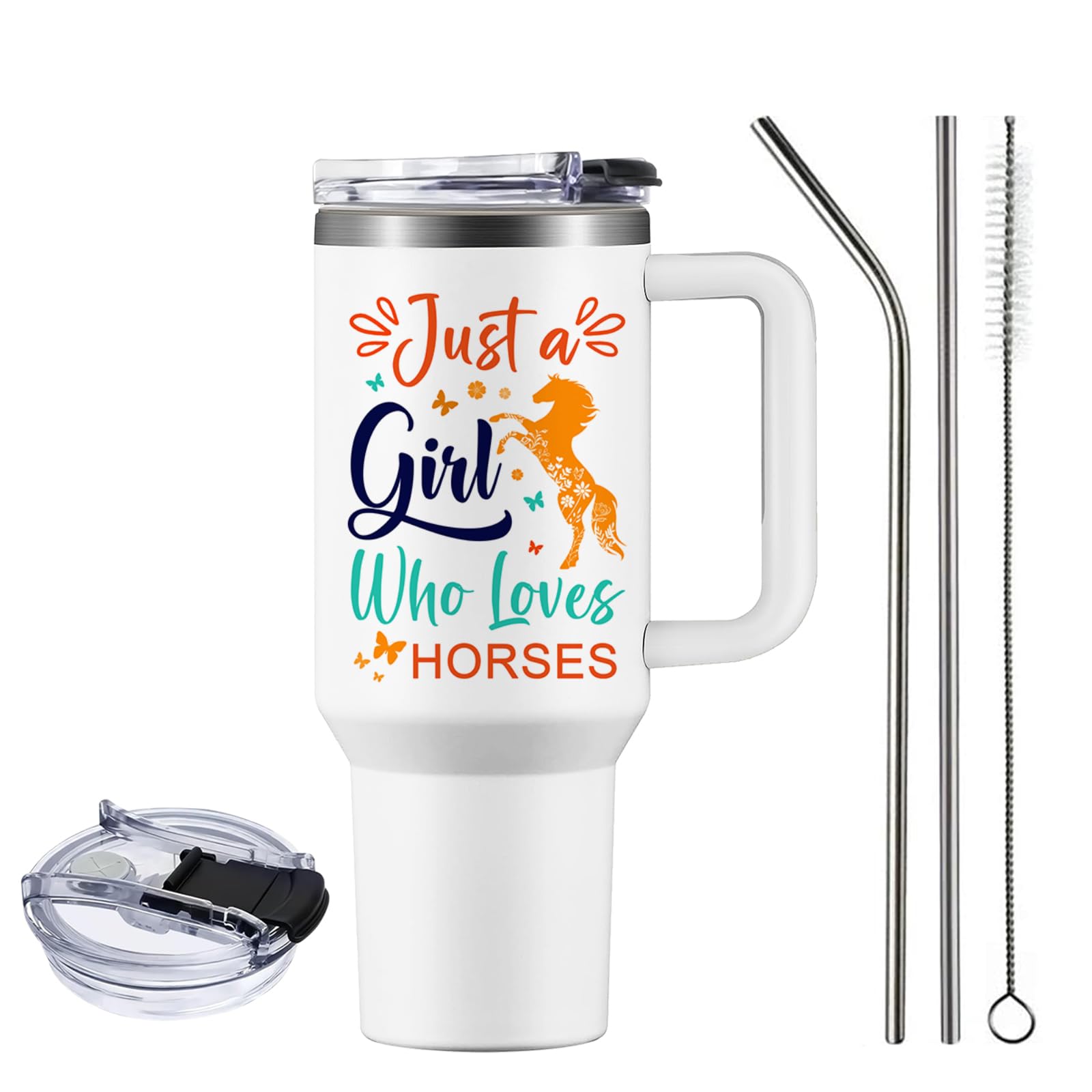 NIAXAUYT leak-proof lid stainless steel protects spills during rides and barn chores.
