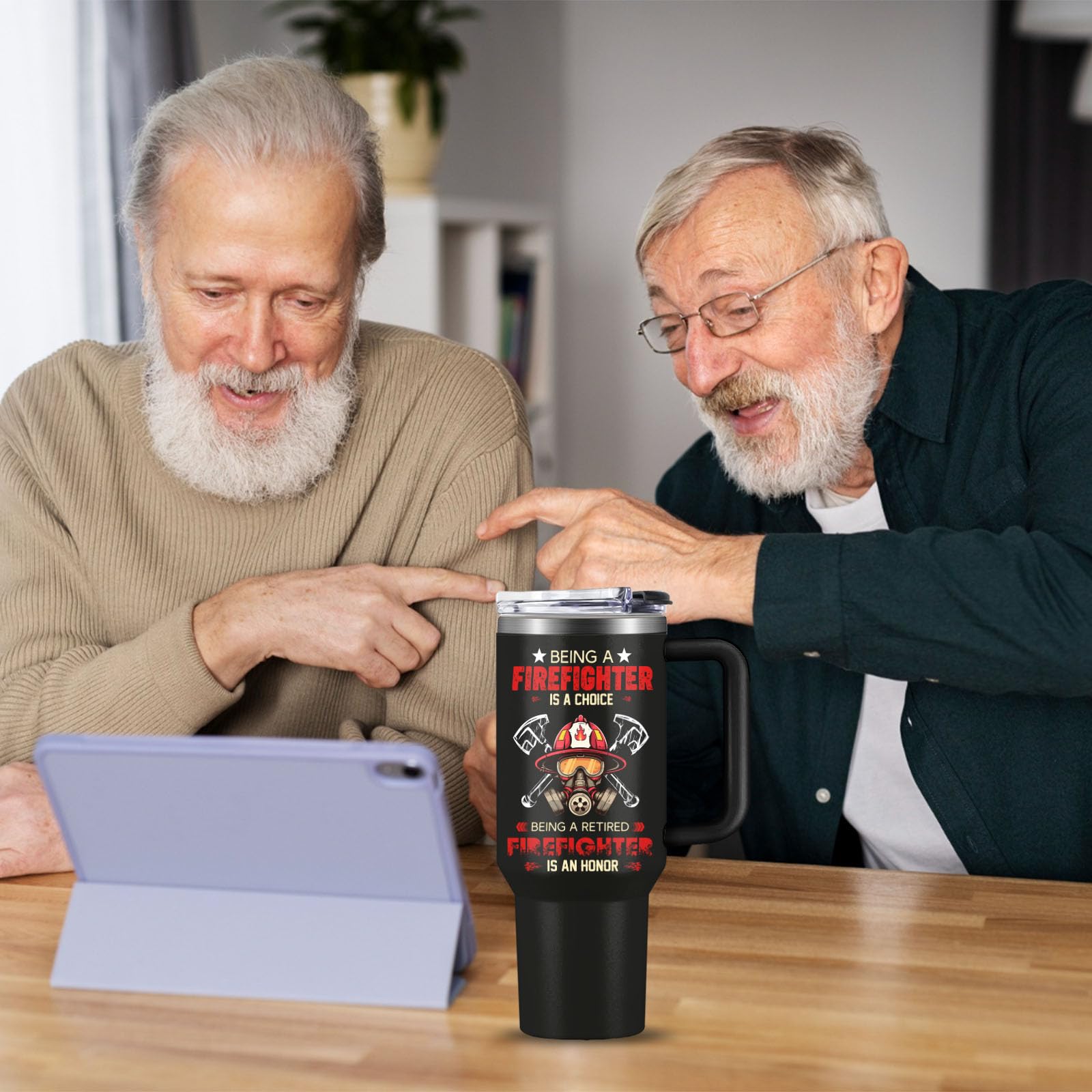 NIAXAUYT rugged stainless mug, perfect for long shifts and retirement celebrations.