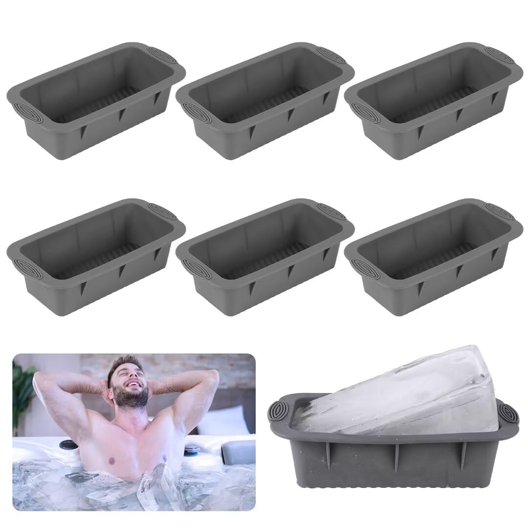 Nicalas ice block mold for ice baths with six large cubes to extend sessions.