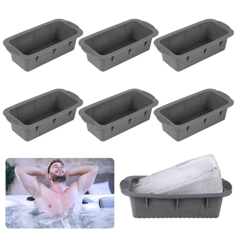 Nicalas ice block mold for ice baths with six large cubes to extend sessions.