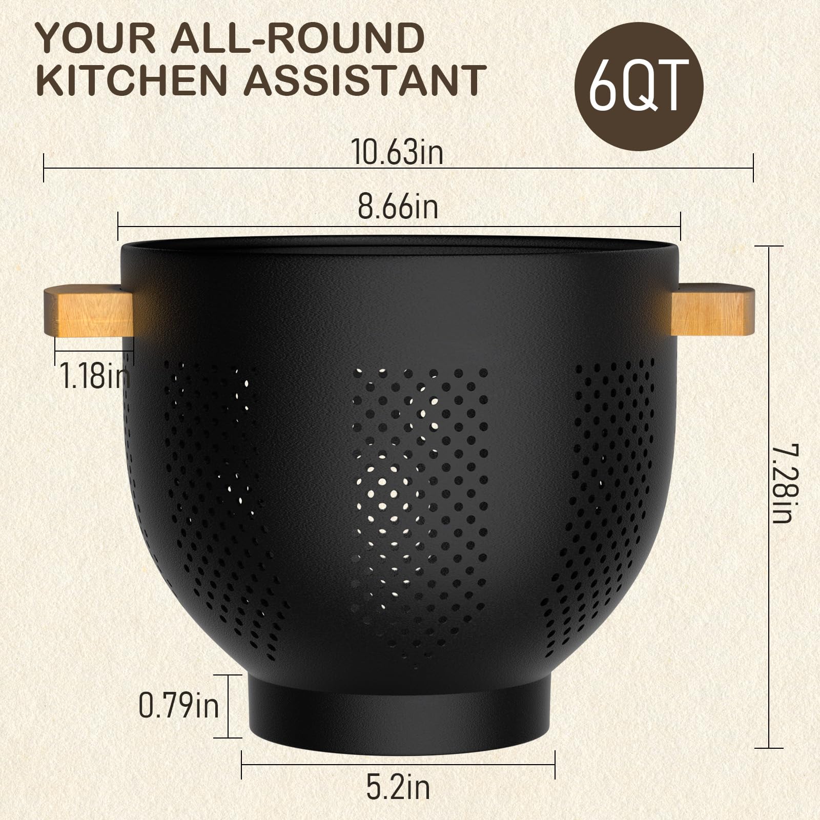 Nicdiet colander doubles as a decorative planter or storage basket