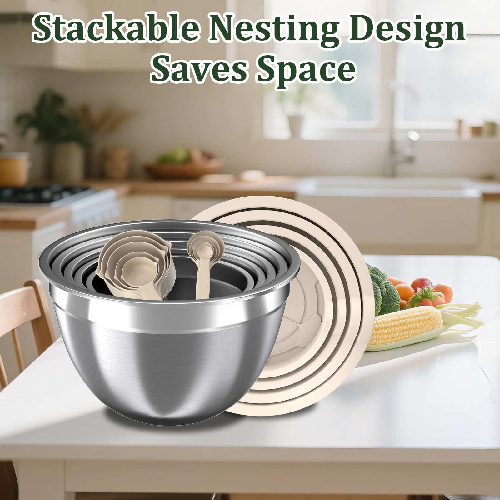 Nicdiet measuring cups and spoons with clear markings for precise portions