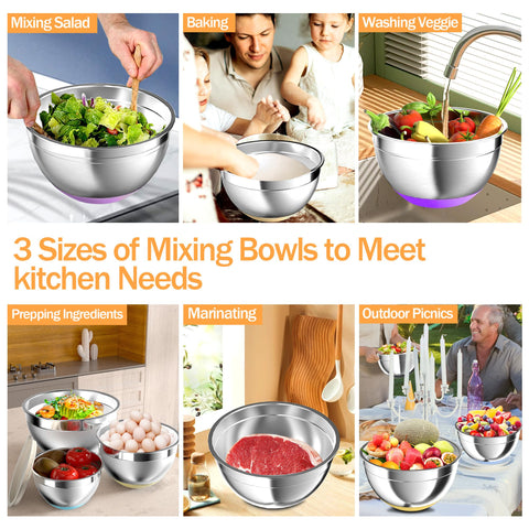 Nicdiet bowls feature non-slip silicone bottoms for stable prep