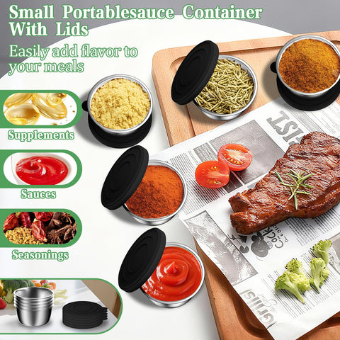 Nicdiet stainless steel dressing containers are durable and travel-ready.