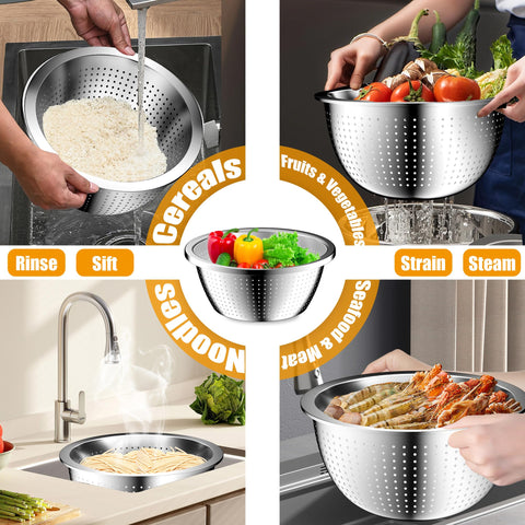 Nicdiet stainless bowls reveal a mirror interior for easy inspection.